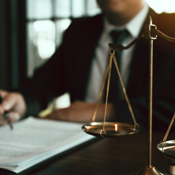 lawyer at desk