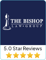 Logo of The Bishop Law Group with 5 star reviews.